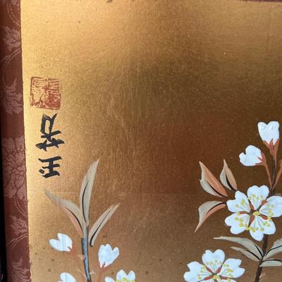 Four Asian Style Painted Panels of Art (D-MK)