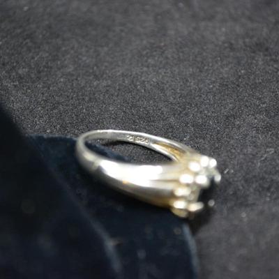 925 Sterling Ring with Topaz Setting Size 9 4.3g