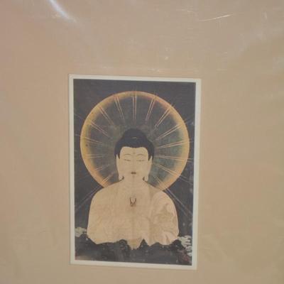 Set of 2 Vintage Japanese Wall Prints Amida & The Poet Akahito