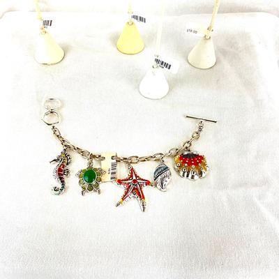 454 Nautical Enamel Bracelet and Earring Lot