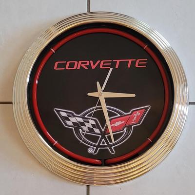 GM Corvette Neon Clock