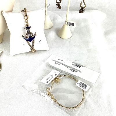 459 Nautical Gold Tone Necklace and Earring Lot
