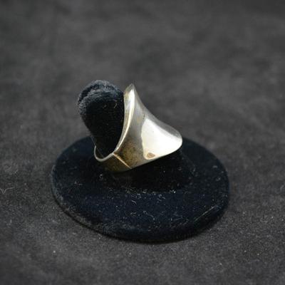 Heavy 925 Sterling Cigar Band Ring  Size 7 10.3g