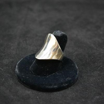 Heavy 925 Sterling Cigar Band Ring  Size 7 10.3g