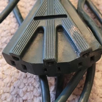 Green Power Cord with Triple Plug In