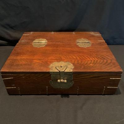 Framed Asian Silk with Korean Wooden Box (DR-KW)