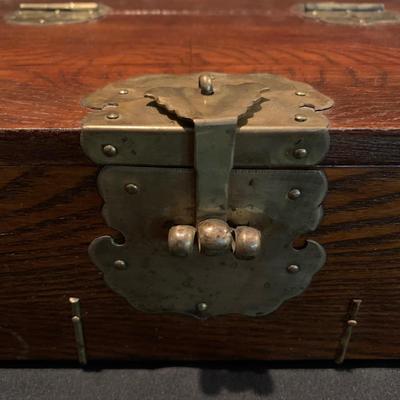 Framed Asian Silk with Korean Wooden Box (DR-KW)