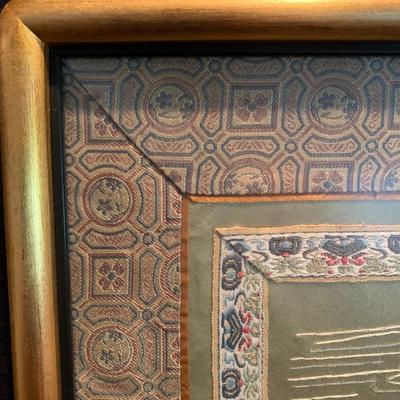 Framed Asian Silk with Korean Wooden Box (DR-KW)
