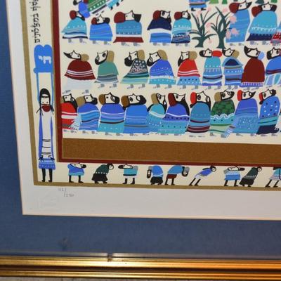 Framed & Matted "Arrival at Moshiach" Signed Raphael Abecassis 112/250