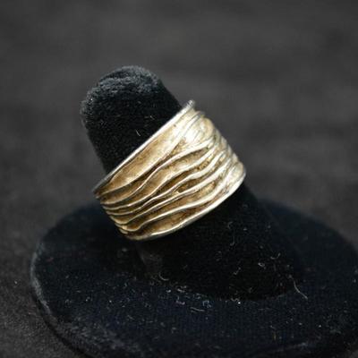 Wide 925 Sterling Ring Size 8 6.6g