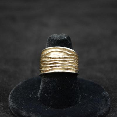Wide 925 Sterling Ring Size 8 6.6g