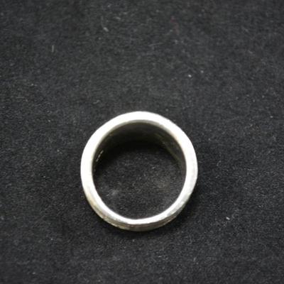 Wide 925 Sterling Ring Size 8 6.6g