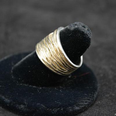 Wide 925 Sterling Ring Size 8 6.6g