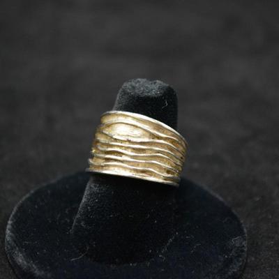 Wide 925 Sterling Ring Size 8 6.6g