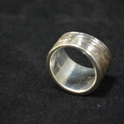 Wide 925 Sterling Ring Size 8 6.6g
