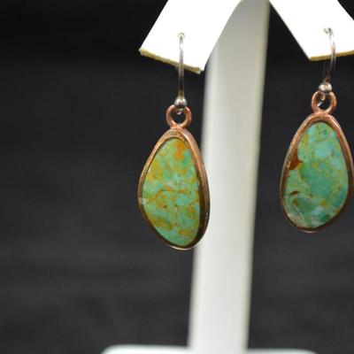 Copper & Jasper Drop Earrings