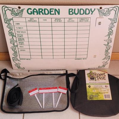 Whiteboard Gardening Chart, Plant Identifiers and Smart Pot