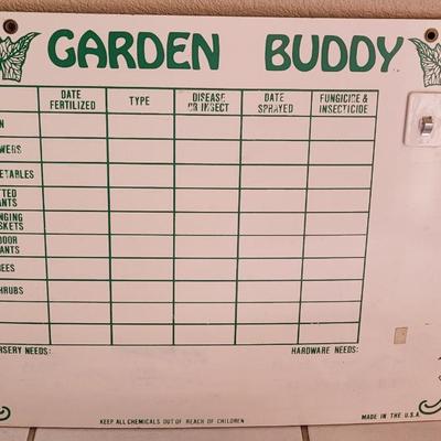 Whiteboard Gardening Chart, Plant Identifiers and Smart Pot