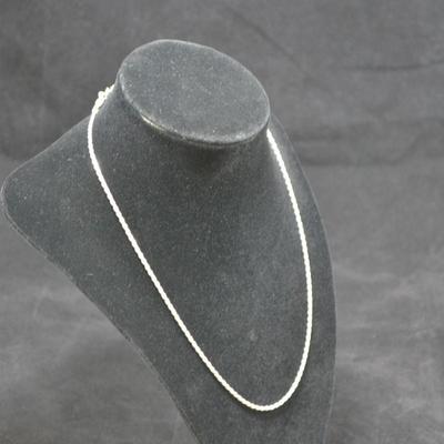 925 Sterling Twist Chain with Extender 19" 7.6g