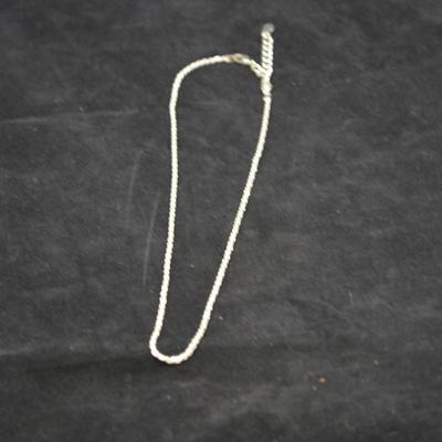 925 Sterling Twist Chain with Extender 19" 7.6g