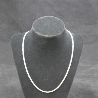 925 Sterling Twist Chain with Extender 19" 7.6g