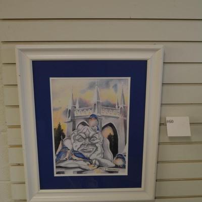 National Cathedral by Mary Shaughnessy Framed & Matted Watercolor