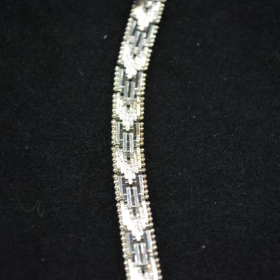 Vintage V-Neck Chevron 925 Sterling Chain 18" 35.6g