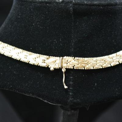 Vintage V-Neck Chevron 925 Sterling Chain 18" 35.6g