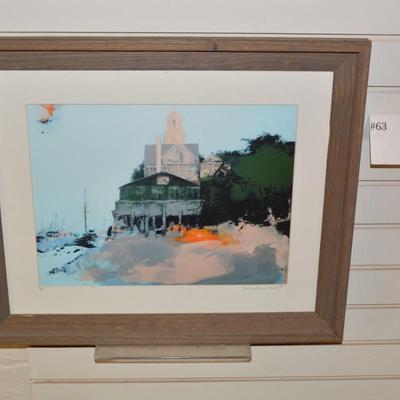 Framed & Matted Art Print of Provincetown Beach Signed 18/200