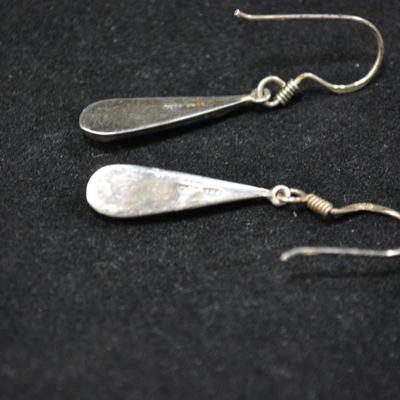 925 Sterling & Lapis Lazuli Drop Earrings 3.0g