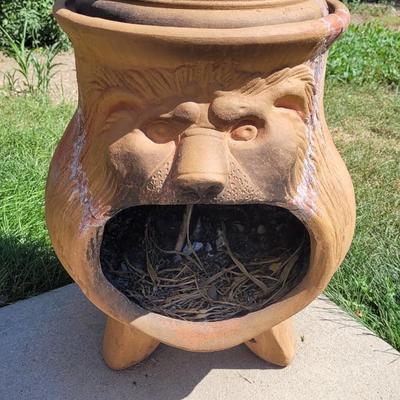 Lion Chiminea