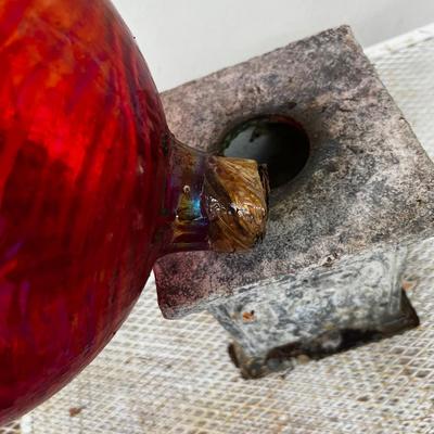 Glass ORB with Concrete Base