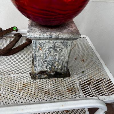 Glass ORB with Concrete Base