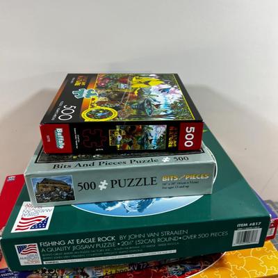 Large Lot of PUZZLES (7) 