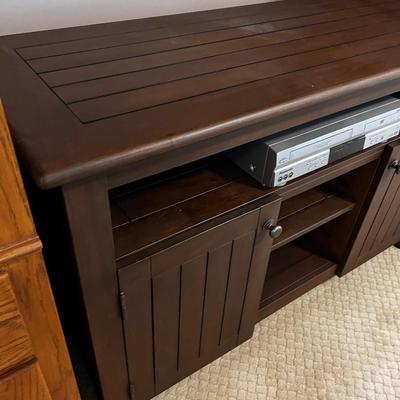 Credenza Cabinet, Dark Stain. 