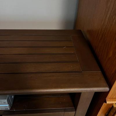 Credenza Cabinet, Dark Stain. 