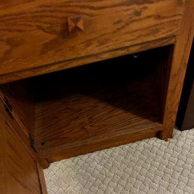 Extra Large Oak Entertainment Center. 