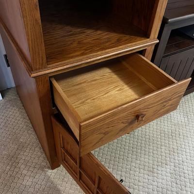 Extra Large Oak Entertainment Center. 