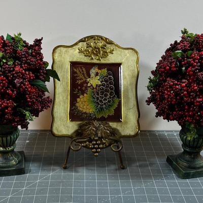Topiaries and Decorative Plaque