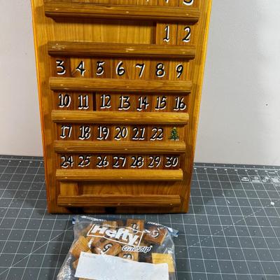 Cute Wood Calendar with a toll painted Bell