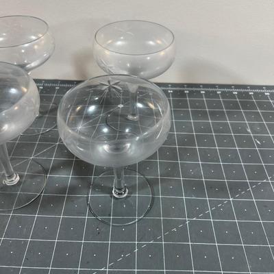 5 Antique Star Glasses 