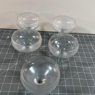 5 Antique Star Glasses 