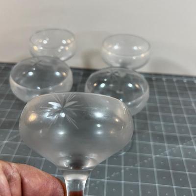 5 Antique Star Glasses 