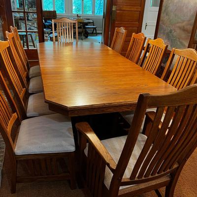 Richardson Brothers, Oak Table 10 Chairs, VINTAGE Arts & Crafts