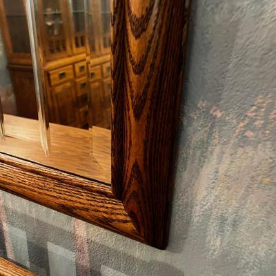 Cut Class Mirror, Oak, Mission Style