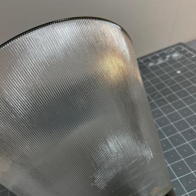 2 Modern Ribbed Serving Bowls 