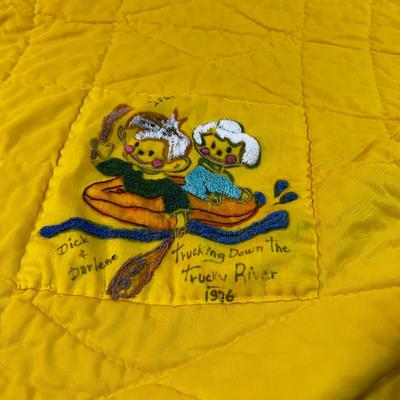Quilt YELLOW Hand Crafted 