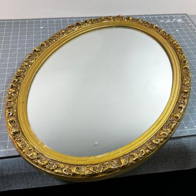 Oval Gold Mirror 