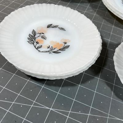 VINTAGE Milk Glass Dish Set 