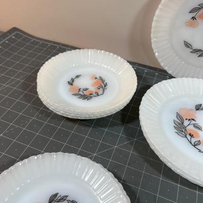 VINTAGE Milk Glass Dish Set 